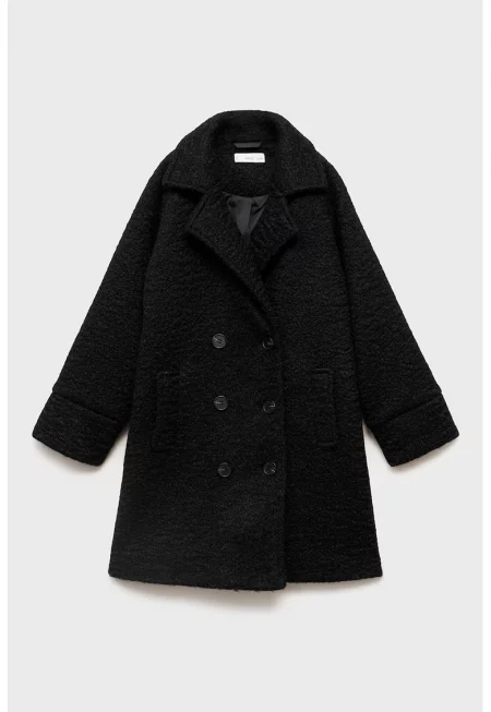 Релефно палто с двойно закопчаване