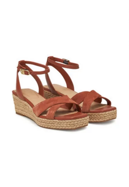 Сандали за жени - Томи Хилфигер - естествена кожа - кафяви -