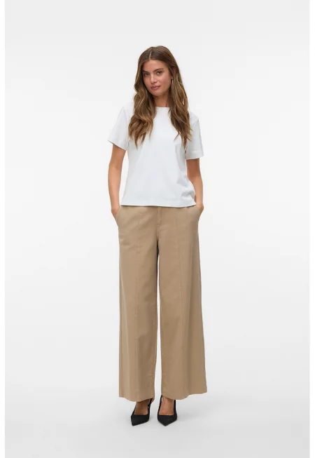 Широк памучен панталон