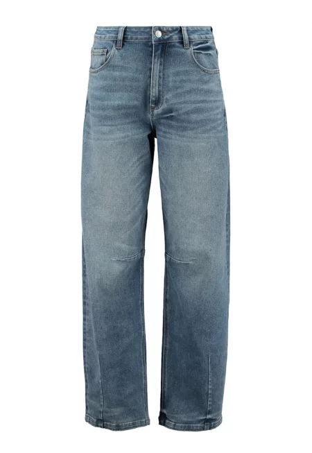 Широки дънки деграде - Светлосин меланж