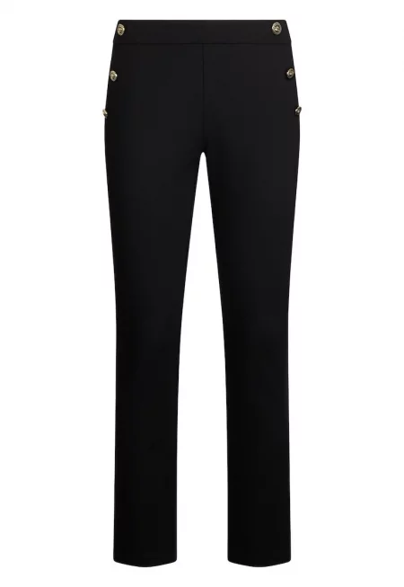 Скини панталон с копчета - Черен
