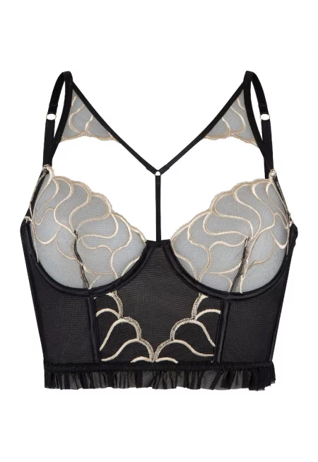 Сутиен с банели - Черен