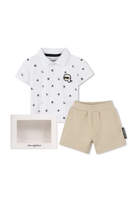 Тениска с лого и къс панталон - 2 части
