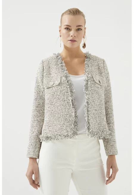 Туид яке с джобове на гърдите