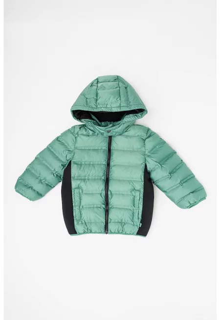 Ватирано зимно яке с отделяща се качулка
