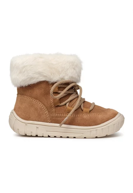 Водоустойчиви велурени боти с текстил - Камел