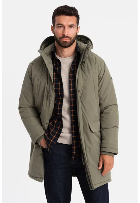 Яке тип парка  OM-JALJ-0166 - С цип - С качулка - Мъжко