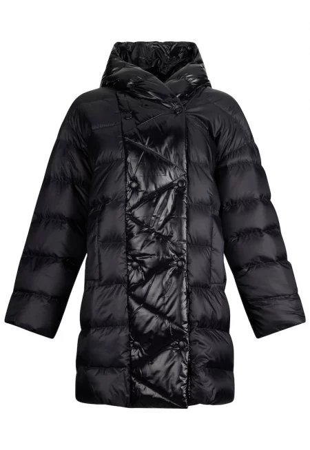 Зимно капитоинрано яке - Черен