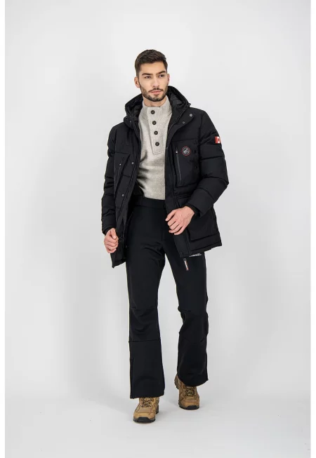 Зимно яке Albertana с качулка - Черен