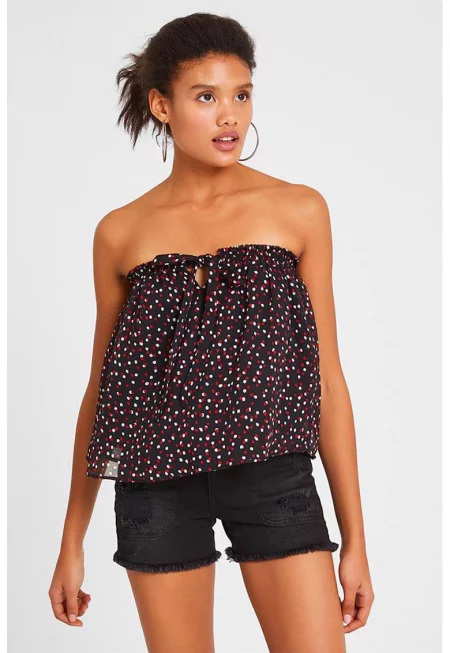 Блуза с десен - без ръкави