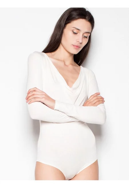 Боди  бежово - дълги ръкави - вискоза