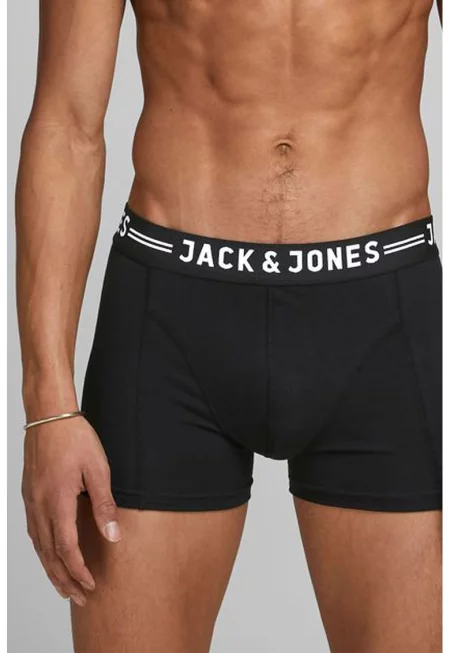 Боксерки с лого на талията - 3 чифта - Бял/Черен