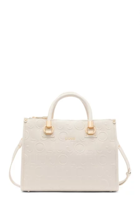 Чанта за рамо от еко кожа - Светло бежово