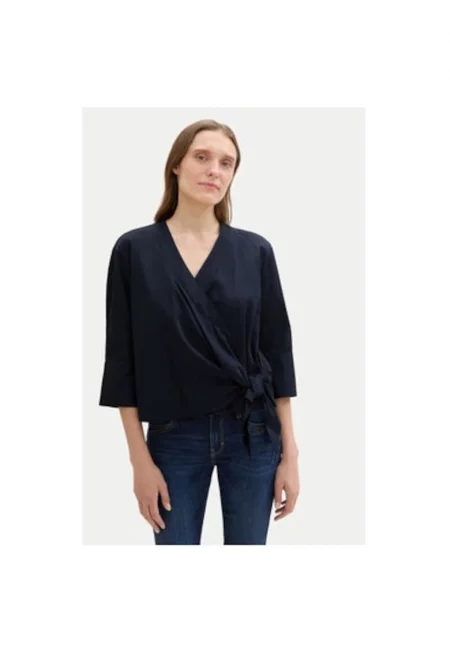 Дамска блуза -  304193903 - Памук - Син