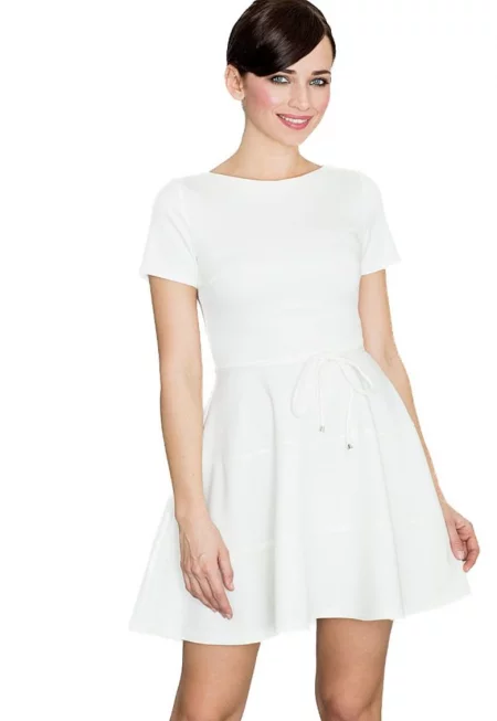 Дамска мини рокля  Condwivere K090 в екрю