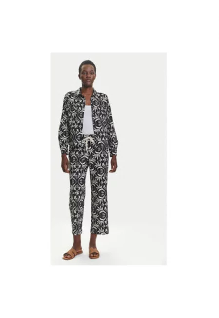 Дамска риза  12002145 - Лен/Вискоза - Черна - Черен