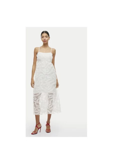 Дамска рокля -  304931956 - Полиестер - Бял - Бял