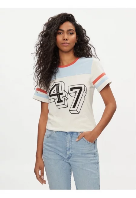 Дамска тениска -  593148 - Екрю - Памук -