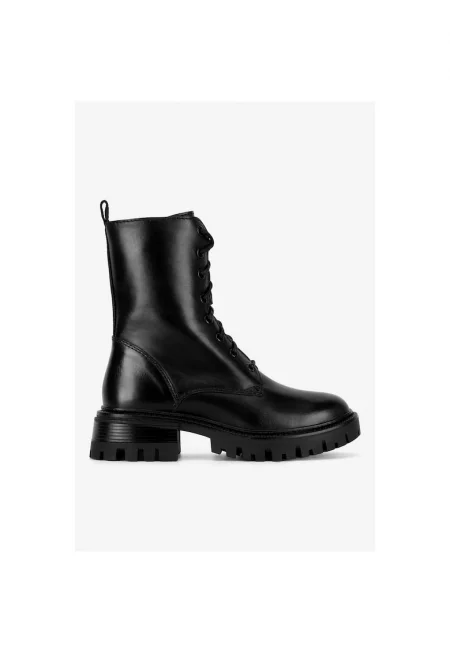 Дамски ботуши -  RST-BEST-01 - 10 см - черни - 39 - текстилни