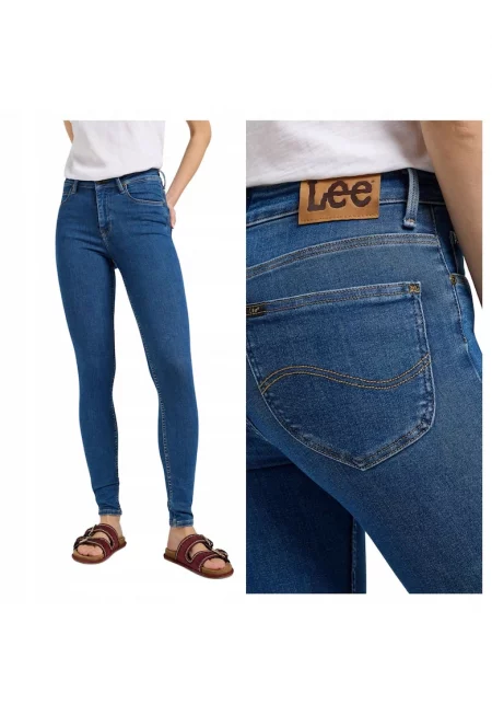 Дамски дънки -  Scarlett High - Slim Fit - Висока талия - Дълги - С цип - 5 джоба - Памук - Син - Син