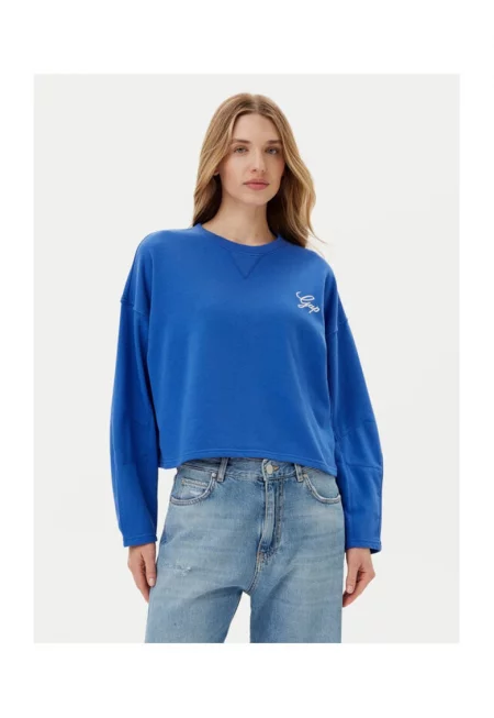 Дамски суитшърт  767368-02 - Памук/Полиестер - Син - Син