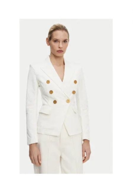 Дамско яке - брак - памук - бяло -