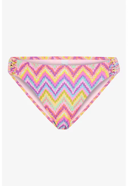 Десенирана бразилиана - Пастелнорозов/Бледожълт/Лилав