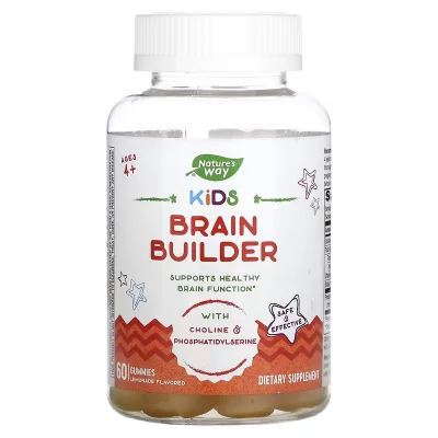 Детска формула за стимулиране на мозъчната дейност - Kids Brain Builder, 60 желирани таблетки