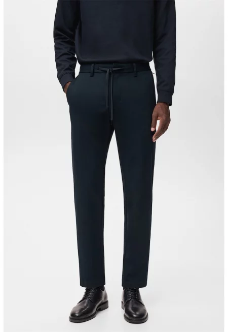 Едноцветен панталон с връзка