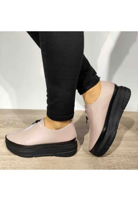 Ежедневни дамски обувки  1247-11 бежово - бежово - Hюд цвят