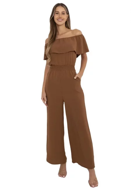 Гащеризон с деколте на раменете и странични джобове - Един размер