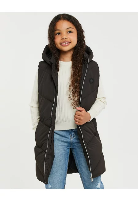 Капитониран елек с вата и качулка