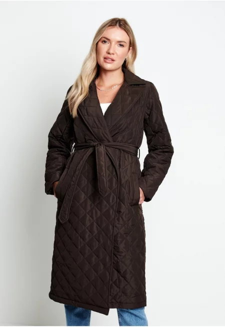 Капитонирано палто Thea с колан