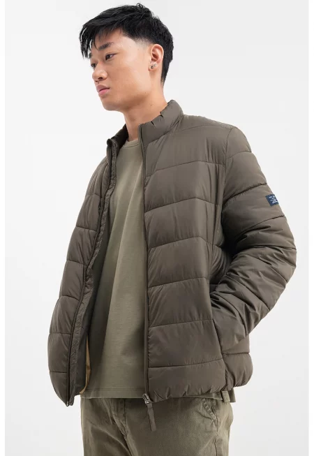 Капитонирано зимно яке с вата - Аква зелено