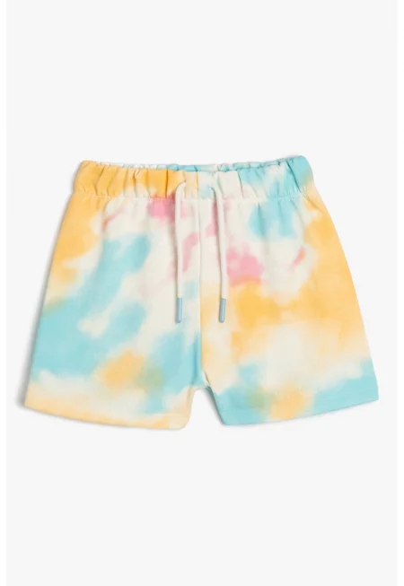 Къс панталон с хоризонтален меланж