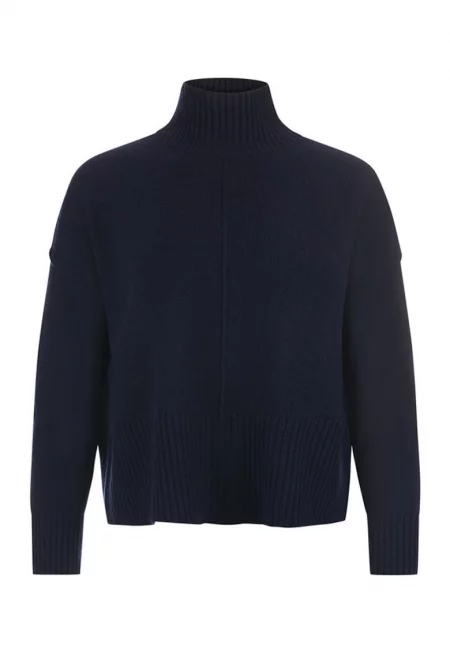 Кашмирен пуловер с паднали ръкави