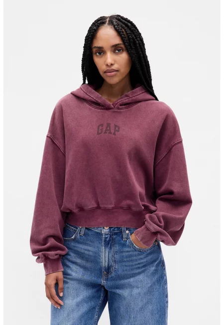 Късо худи с лого и животинска шарка