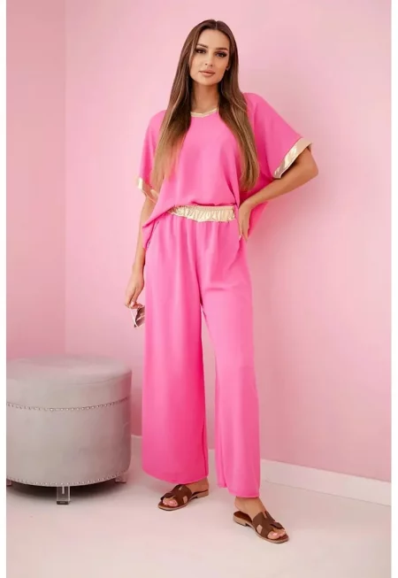 Комплект от тениска с деколте тип сърце