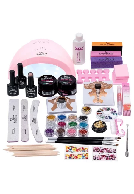 Комплект за гел нокти за френски маникюр