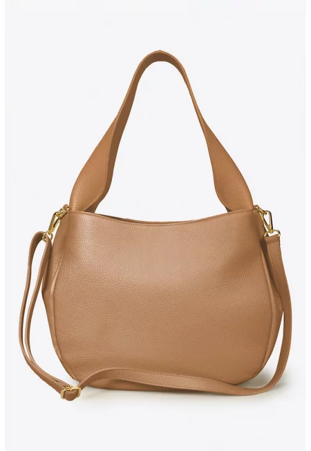 Кожена чанта през рамо - Керемидено червено