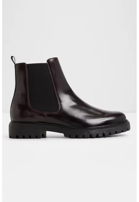 Кожени боти Adalitlan Chelsea с текстил