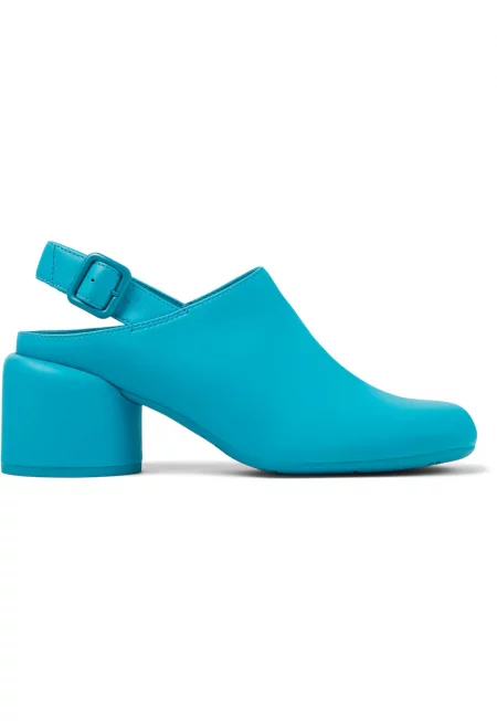 Кожени обувки Niki 1177 с отворена пета - Син