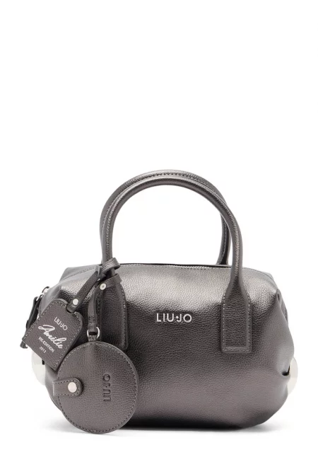 Малка чанта с лого - Сребрист