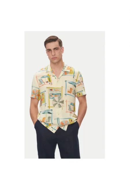 Мъжка риза  B3 76002.3722 - Вискоза - Многоцветна - Многоцветен