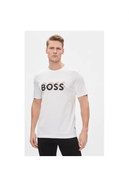 Мъжка тениска -  303638269 - Памук - Бяла