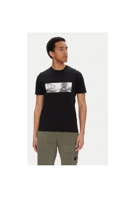 Мъжка тениска CP Company - 18CMTS319A005431G - памук - черна