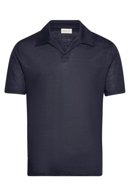 Мъжка тениска -  Лен - Тъмносин - Тъмносин