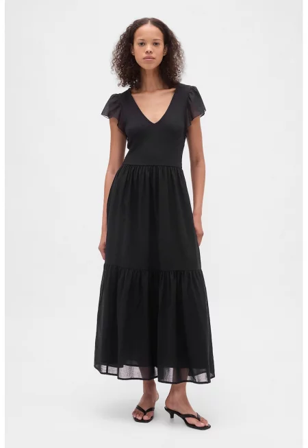 Миди рокля с шпиц