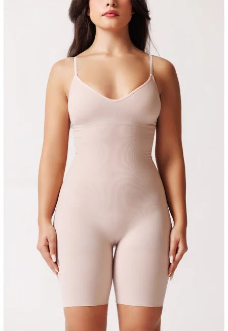 Оформящо бельо с тънки презрамки - Светло бежово