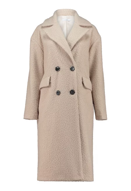 Палто с копчета - Тъмнобежово